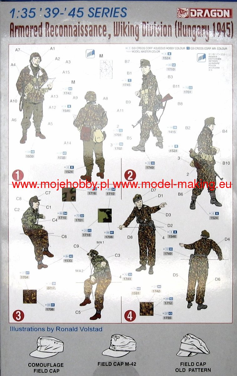 Reconnais.Wiking Div Dragon 540006131 1:35 Arm Hungary'45  Wehrmacht Soldaten