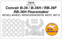 Convair B-36 / B-36H / RB-36F / RB-36H Peacemaker (REVELL #04632 / MONOGRAM #5703, #5707, #5712) + wheels masks