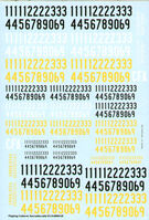 Swedish Air Force Thick Numerals in black, yellow and white - 3 sizes (1935-63 period) - Image 1