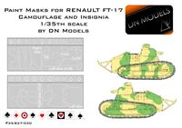 Paint Camo Masks RENAULT FT-17 Camouflage And Insignia - Image 1