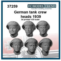 German Tank Crew Heads - 1939 (3D-printed)